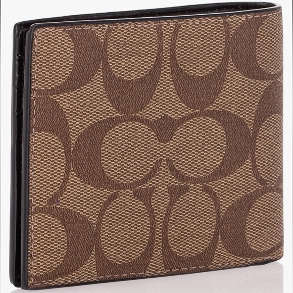 Coach Id Billfold Wallet In Signature Canvas F66551 - Picture 7 of 9